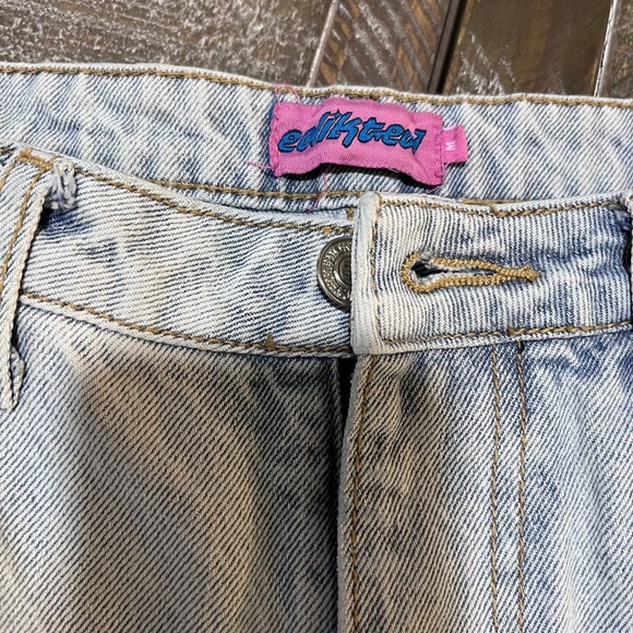 Edikted Light Blue Distressed Women Jeans - Picture 4 of 8